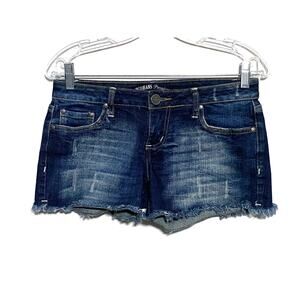 ZCO Jeans Premium Shorts Juniors 3 Distressed Cut Off Raw Hem Frayed Stretch Y2K